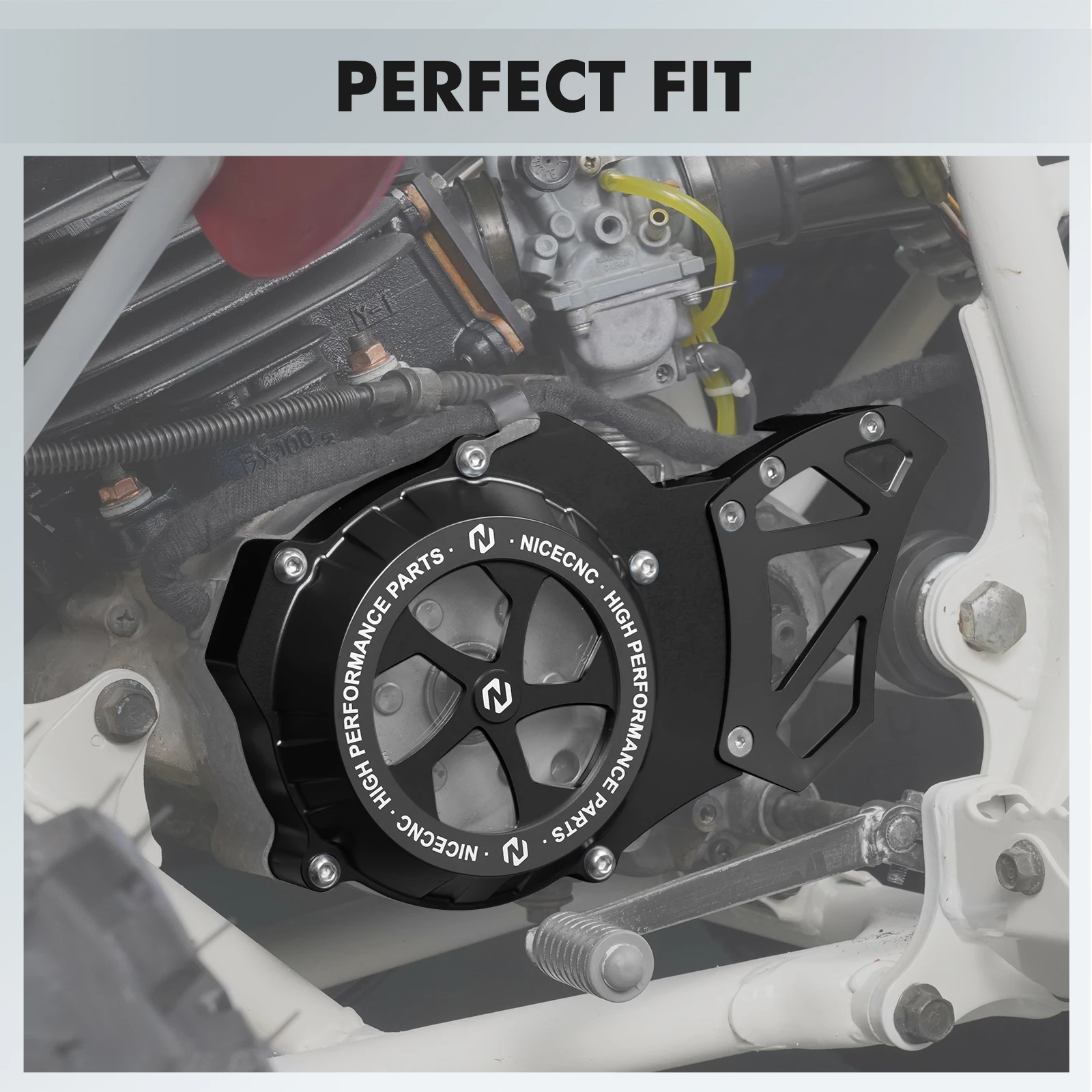NICECNC Für Yamaha Blaster 200 YFS200 YFS200SE 1988-2006 Transparenter Stator-Kettenradabdeckungsschutz ATV-Zubehör – Detail 7