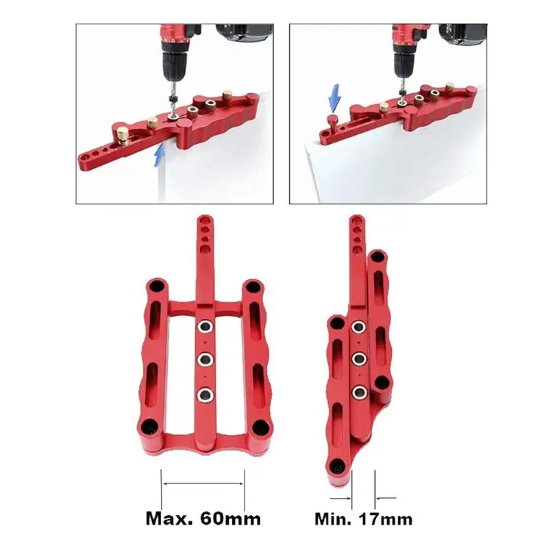 【HOT-SELLING!】Joinery Woodworking For Metric Dowel Holes Drill Guide Self Centering Punching Locator Tool Positioner 6/8/10Mm