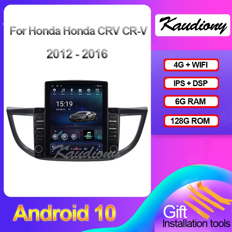 

Kaudiony Tesla Style Android 10 для Honda CRV CR-V Авто GPS радио навигация автомобильный DVD мультимедийный плеер стерео 4G DSP 2012-2016