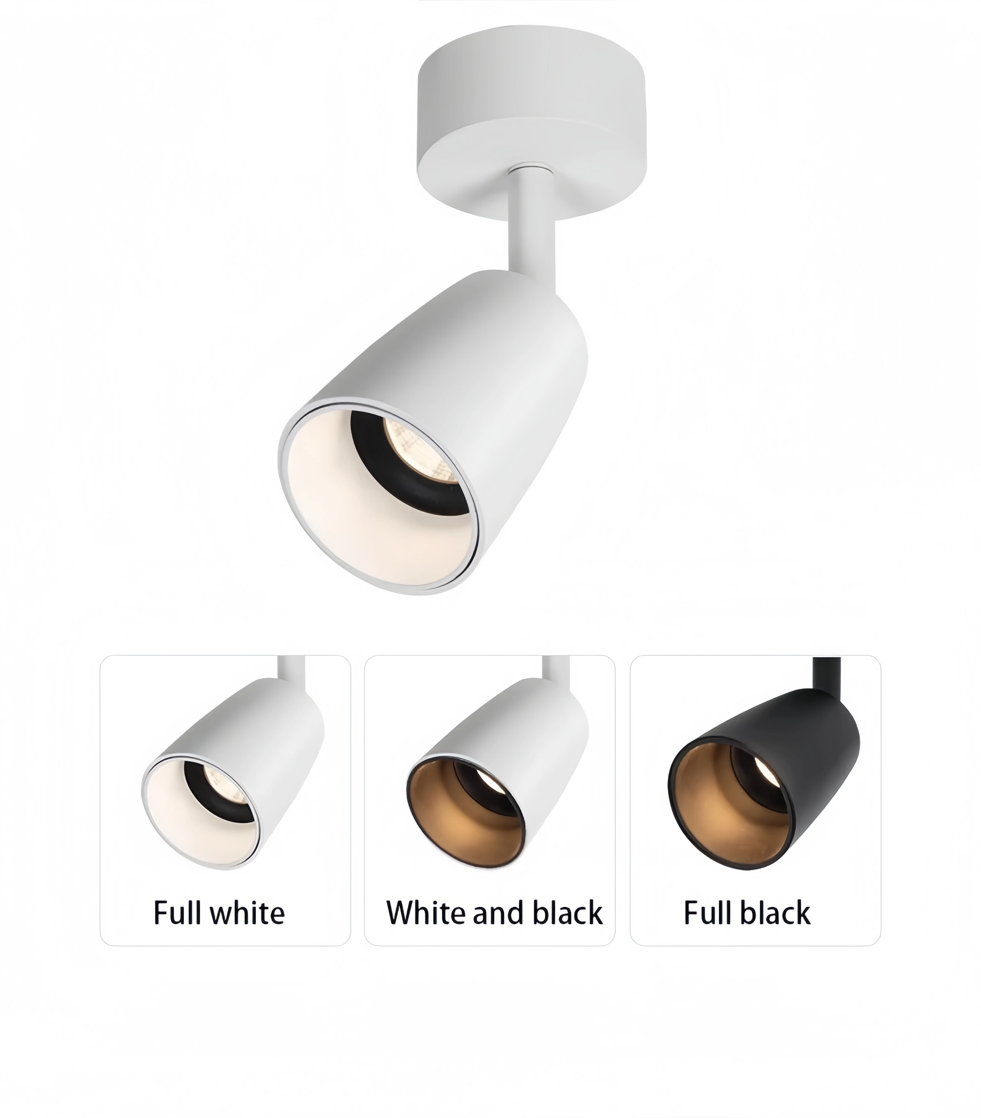 Led Spotlights Adjustable Angle Spot Light Surface Mounted Wall Wash Ceiling Lamp 7W 10W Opening 75mm COB Foco