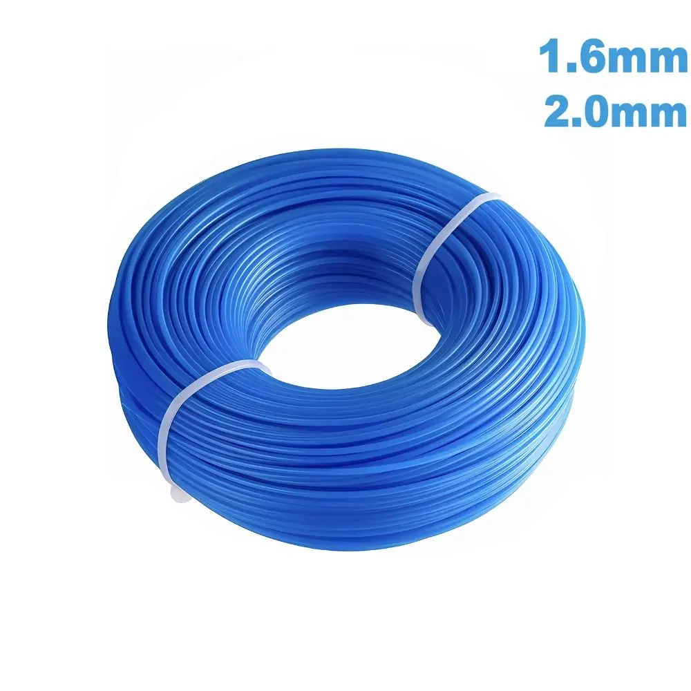 1.6~2.0mm Diameter Nylon Trimmer Line 100M Round Line Brush Cutter Rope High Tensile Wear Resistant Mower Head Accessory