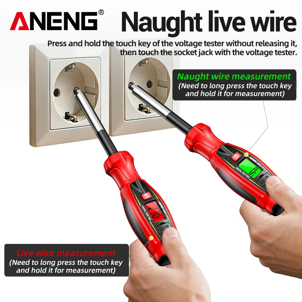 Caneta Testadora de Tensão ANENG B21 Sem Contato AC 30V -1000V NCV
