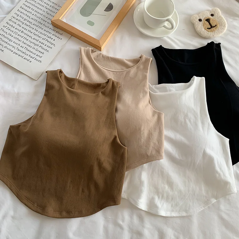 

Bla ort Svel Vest Top Women's Inner Wear Hot Girl Sle Slim Fit Nylon Spandex Blend Daily Wear Sweet And Spicy