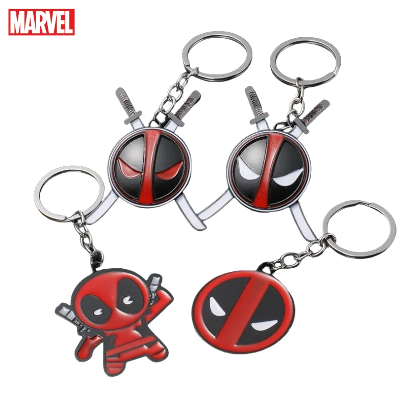 Marvel Deadpool animation peripheral personalized alloy keychain creative cool and handsome pendant accessories gifts wholesale