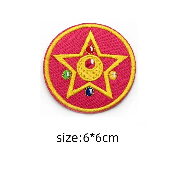 Sailor Moon Patches Mercury Mars Jupiter Venus Uranus Neptune Embroidery Iron On Applique Clothing Handmade DIY Garment figure