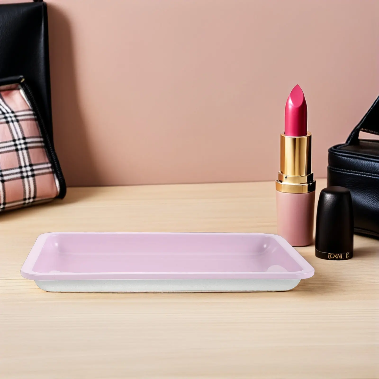 

4Pcs Stainless Steel Nail Art Organizer Tray Stackable Manicure Tools Storage Desktop Salon Vanity Jewelry Craft Metal Tray