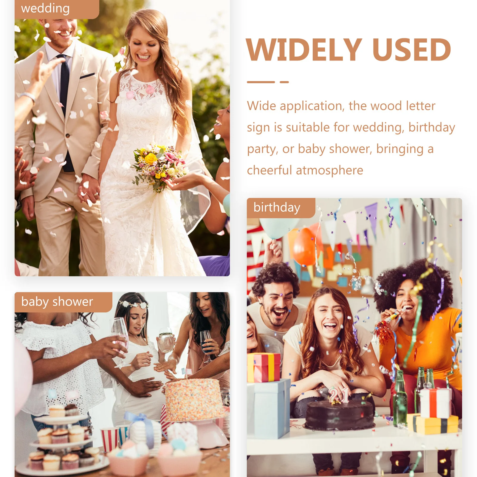 

2Pcs Unfinished Wooden Letter Wall Decoration DIY Paintable Craft Sign for Wedding Party Home Decor Alphabet Letter Cutout