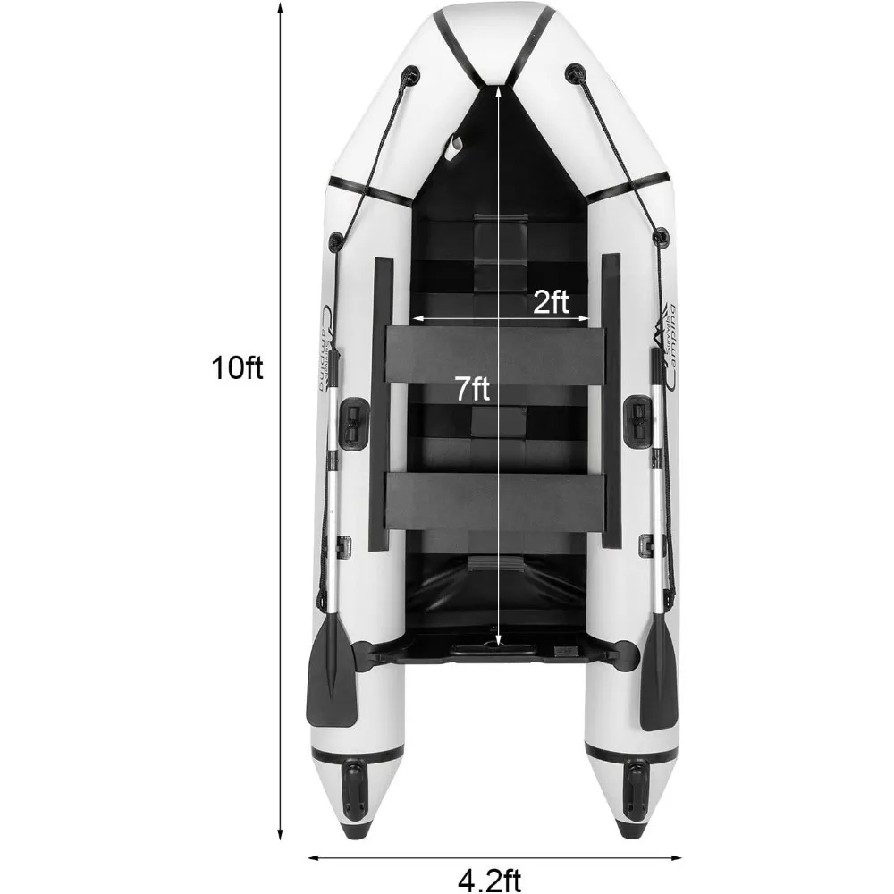 2 Person Inflatable Boat, Raft Inflatable Kayak with Foot Pump & Paddle  Inflatable Boat for Adults,Portable Fishing Boat