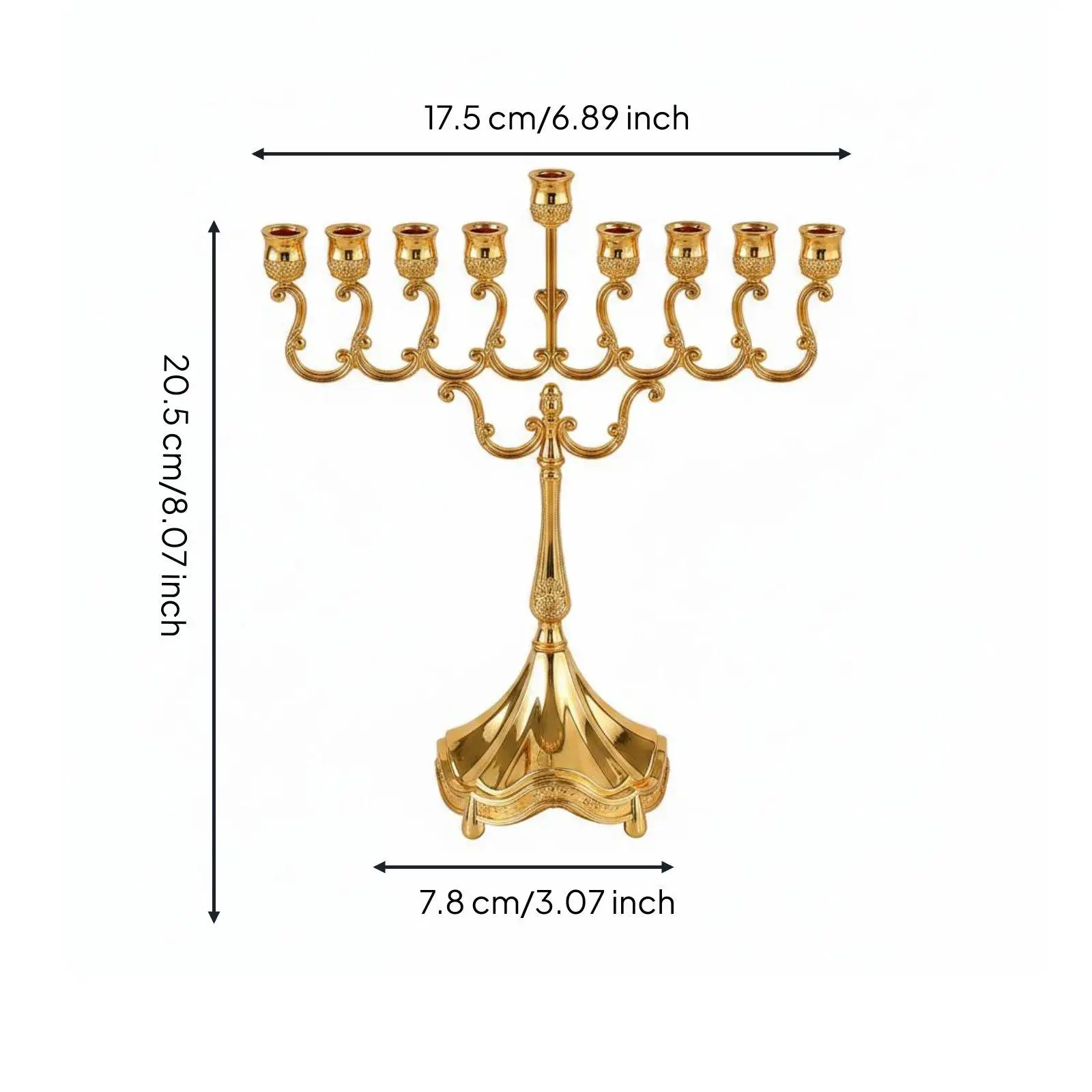 Large 9 Branch Metal Candle Holder Elegant Candelabra Wedding Table Centerpiece for Party Romantic Setting