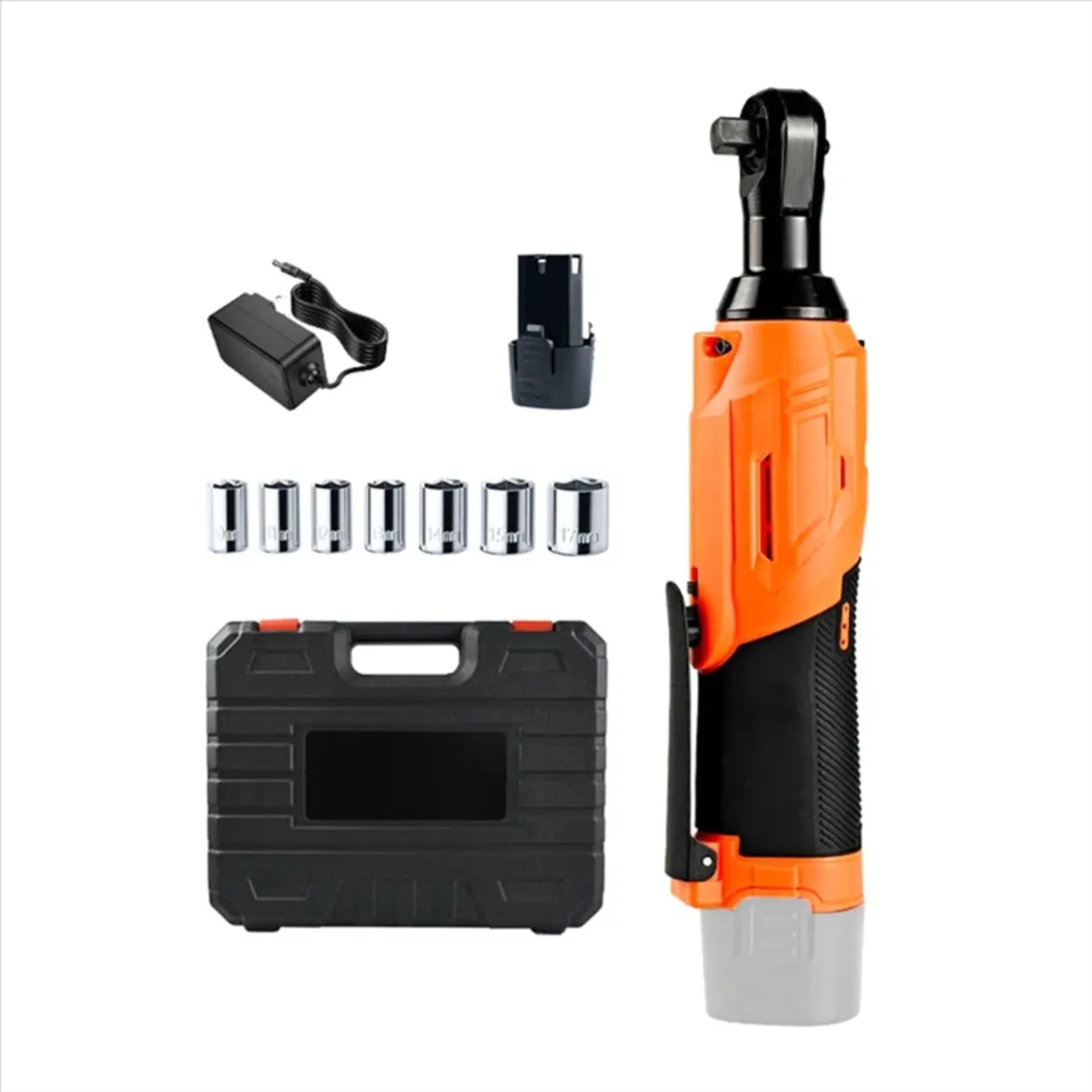 

200Nm High-Torque 90° Cordless Ratchet Wrench Set 3/8'' Angle Wrench With 12V Batteries EU Plug power tool