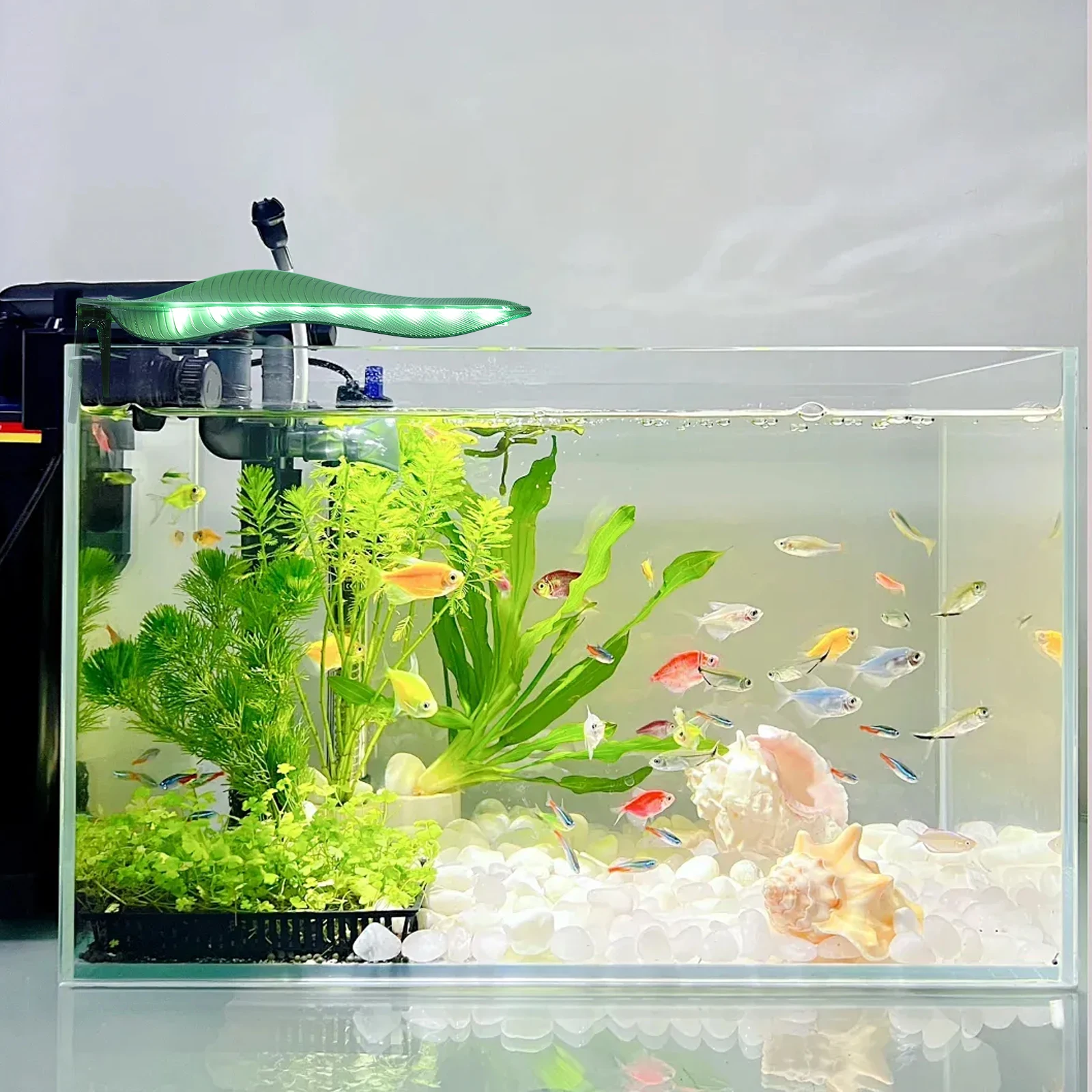 

Blue LED Fish Tank Light Grass Cylinder Aquarium Lighting USB Mini Clip -saving Lamp for Decor Plants