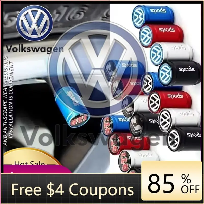 

Наклейки на автомобиль 2026: Горячие стилизационные элементы для VOLKSWAGEN VW, 4 шт. матовых колпачков для колесных дисков/вентилей для Volkswagen Passat Santana