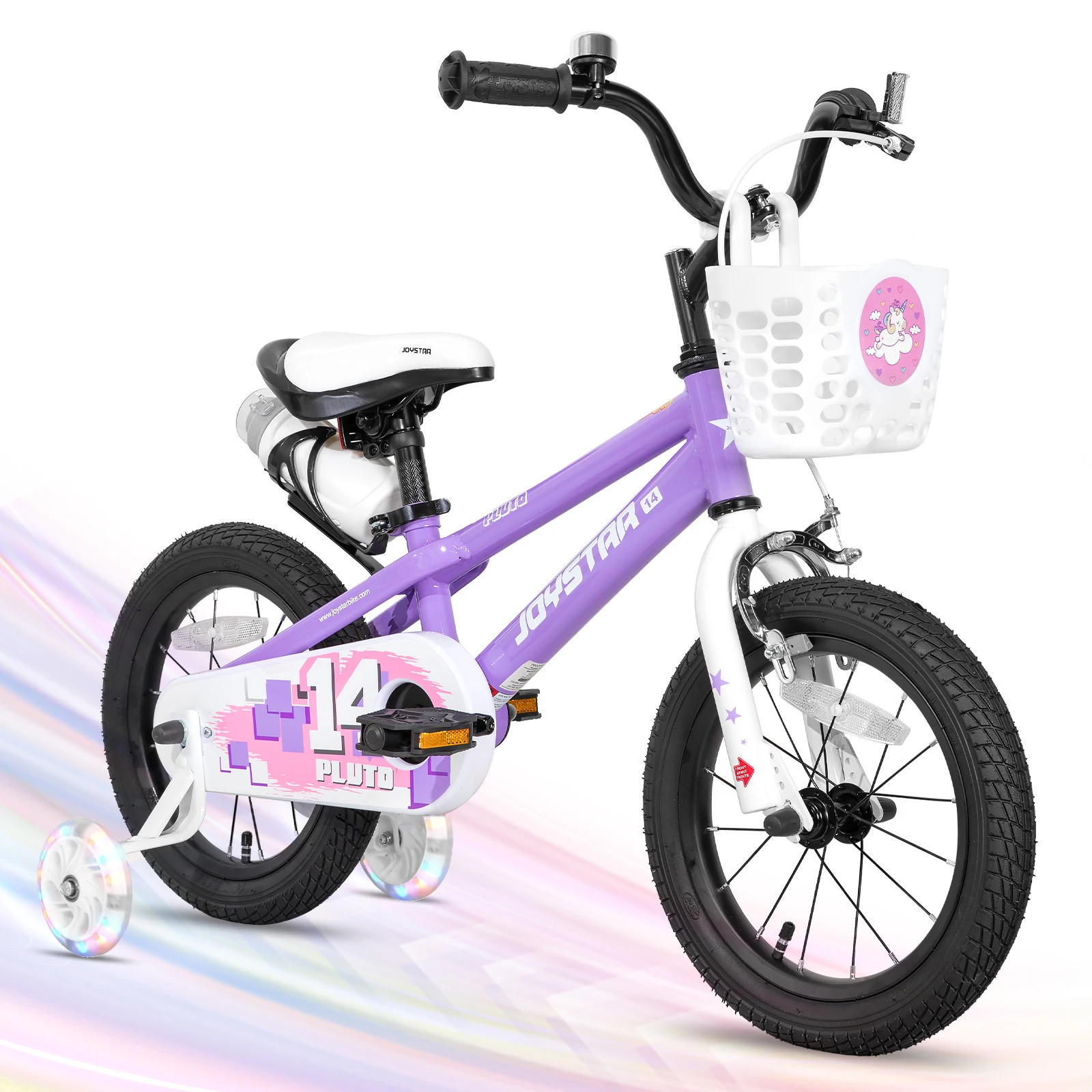 JOYSTAR 12 14 16 18 20 Inch Kids Bike with Training Wheels, Kids' Bicycle for Boys Girls Age 3-12 Years, Children Bikes, Purple