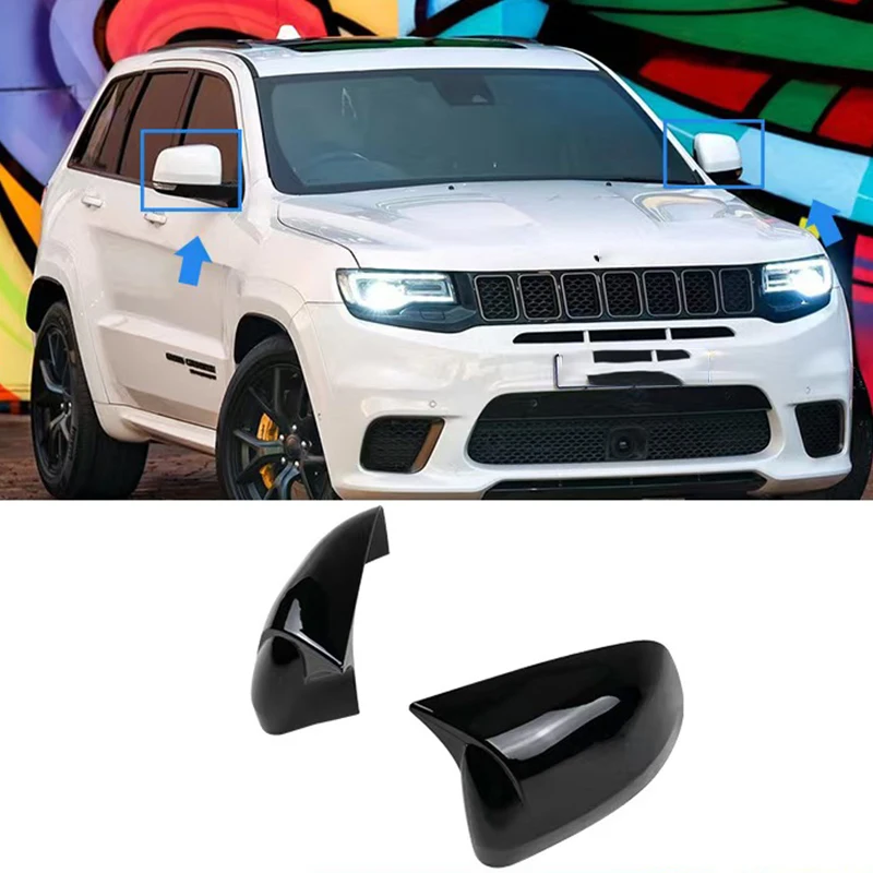 High Quality Black Exterior Rearview Side Mirror Housing Shell Cap For Jeep Grand Cherokee 2011-2022/Dodge Durango 2022 2023