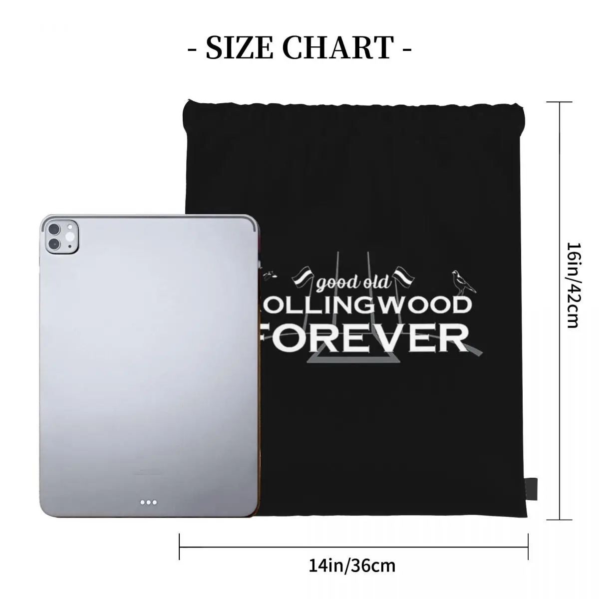 Good Old Collingwood Forever - Collingwood Theme Song Backpacks Drawstring Bags Storage Bag Book Bags For Man Woman School