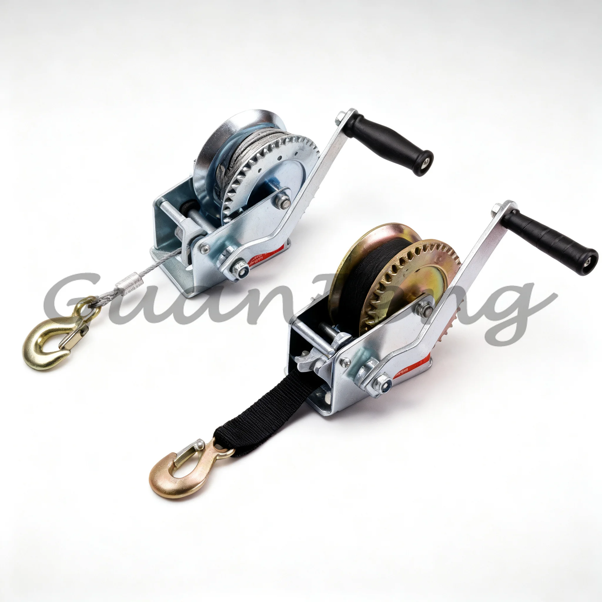 800LB 8M Manual Crank Winch, Lightweight Stainless Steel Lifting Winch with Brake, Hand Operated Hoist for Lifting Work