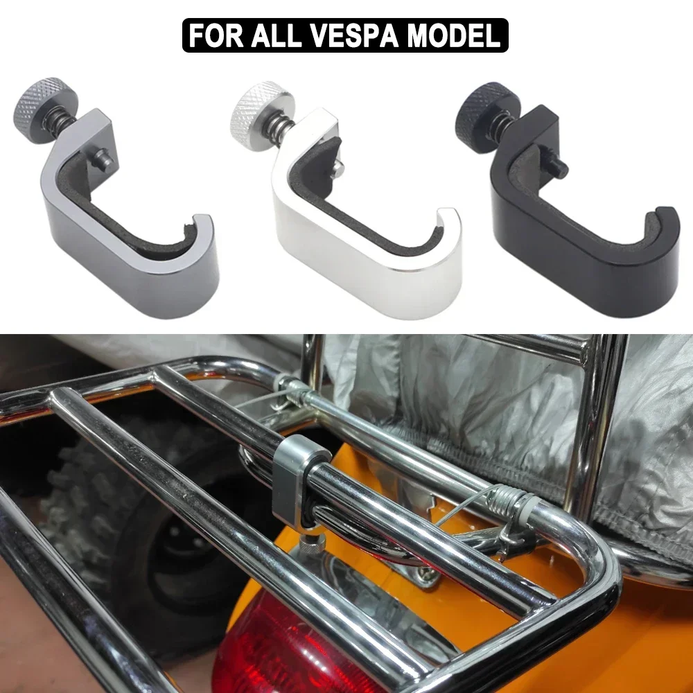 Aluminum Bag Frame Hook Crotchet Grips For Piaggio All Vespa Model GTS LX LXV Sprint Primavera 50 125 250 300 Motorcycle Parts