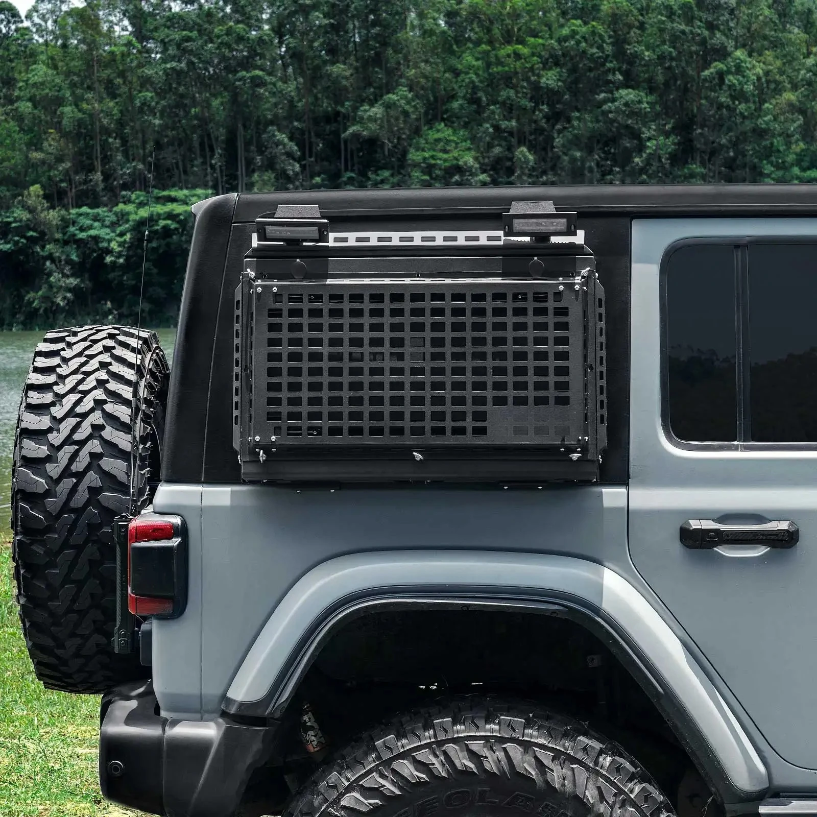 For Maiker Tacmolle Series Aluminum Multifunctional Storage Box With Folding Table for Jeep Wrangler JL Accessories