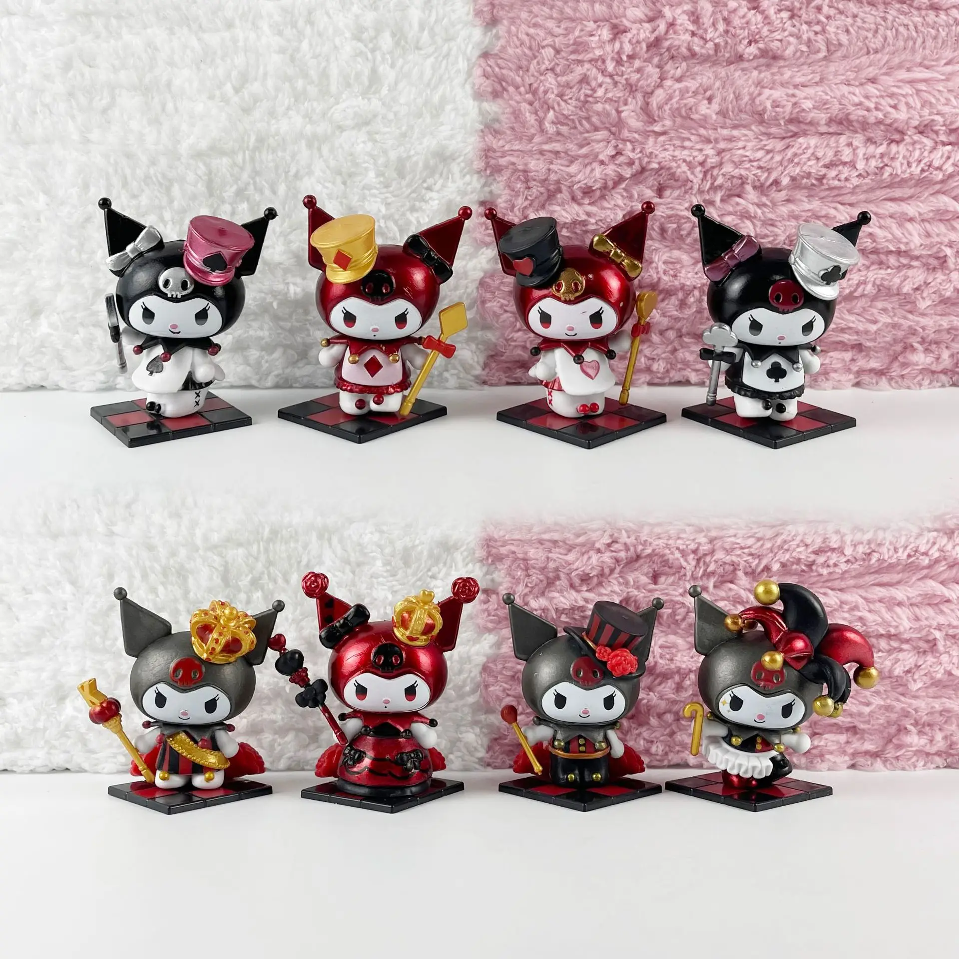 

Sanrio Kulomie Poker Kingdom Tide Play Blind Box Figure Ornament Egg Twisting Doll Machine Tabletop Ornament Gift Company