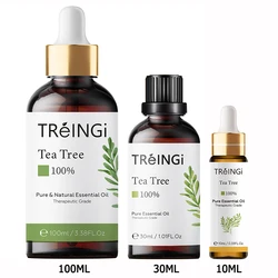 Oli essenziali di grado terapeutico naturale puro Tea Tree Rose Jasmine Mint Vanilla Eucalyptus per olio diffusore di massaggio per la cura della pelle