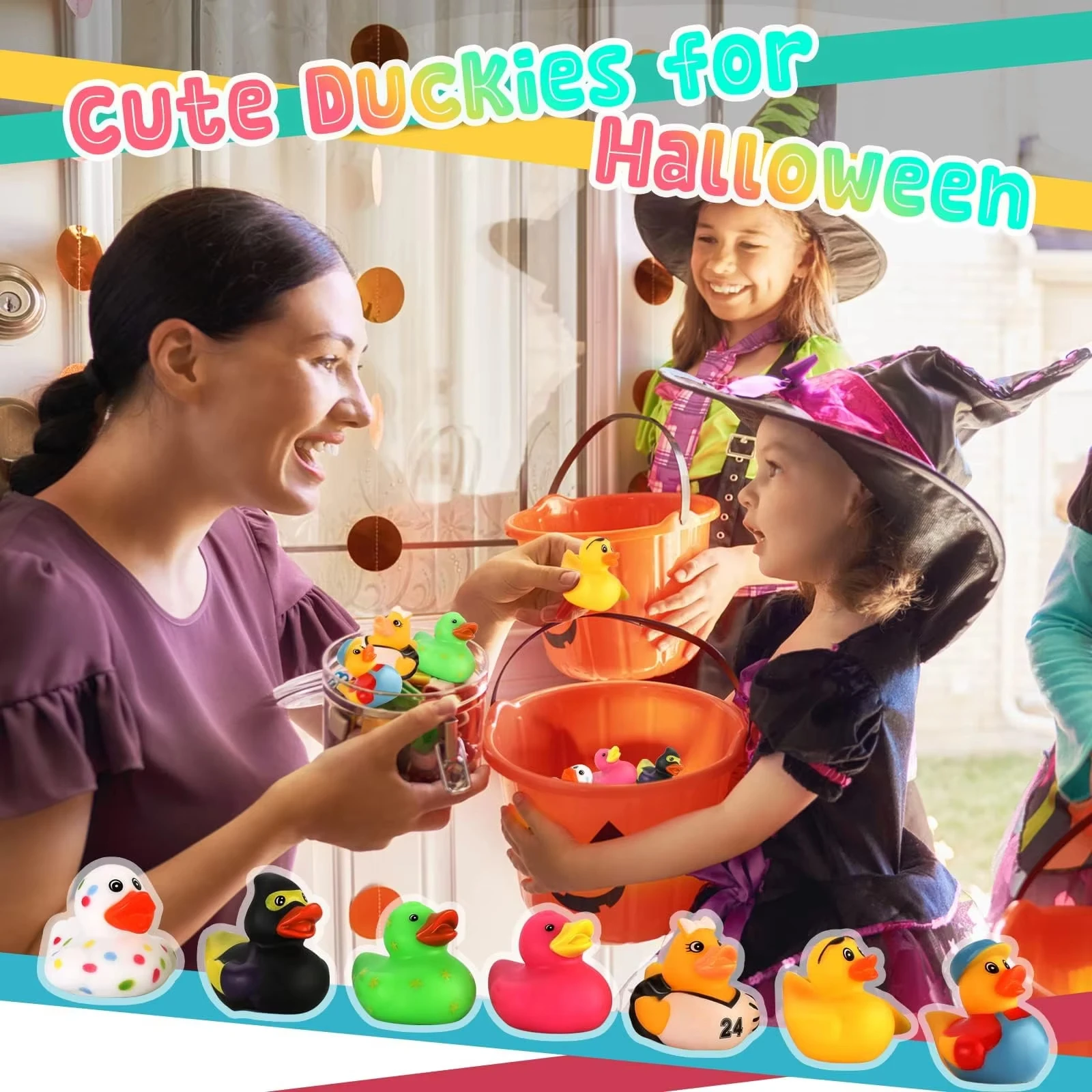 Rubber Ducks in Bulk,Assortment Duckies for Jeep Ducking Floater Duck Bath Toys Party Favors