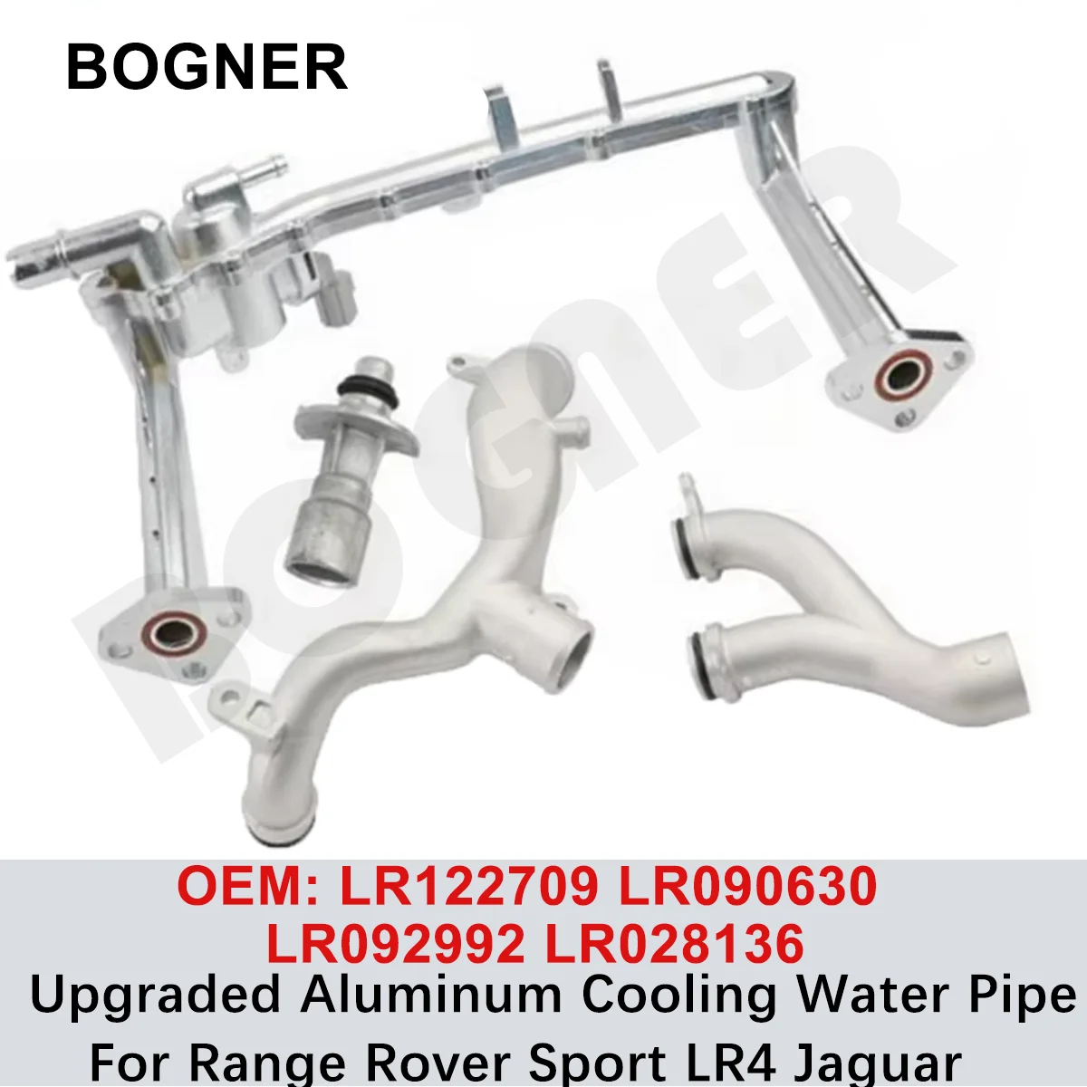 AJ133 5.0L V8 Upgraded Aluminum Cooling Water Pipe For Range Rover Sport LR4 Jaguar LR122709 LR090630 LR092992 LR028136