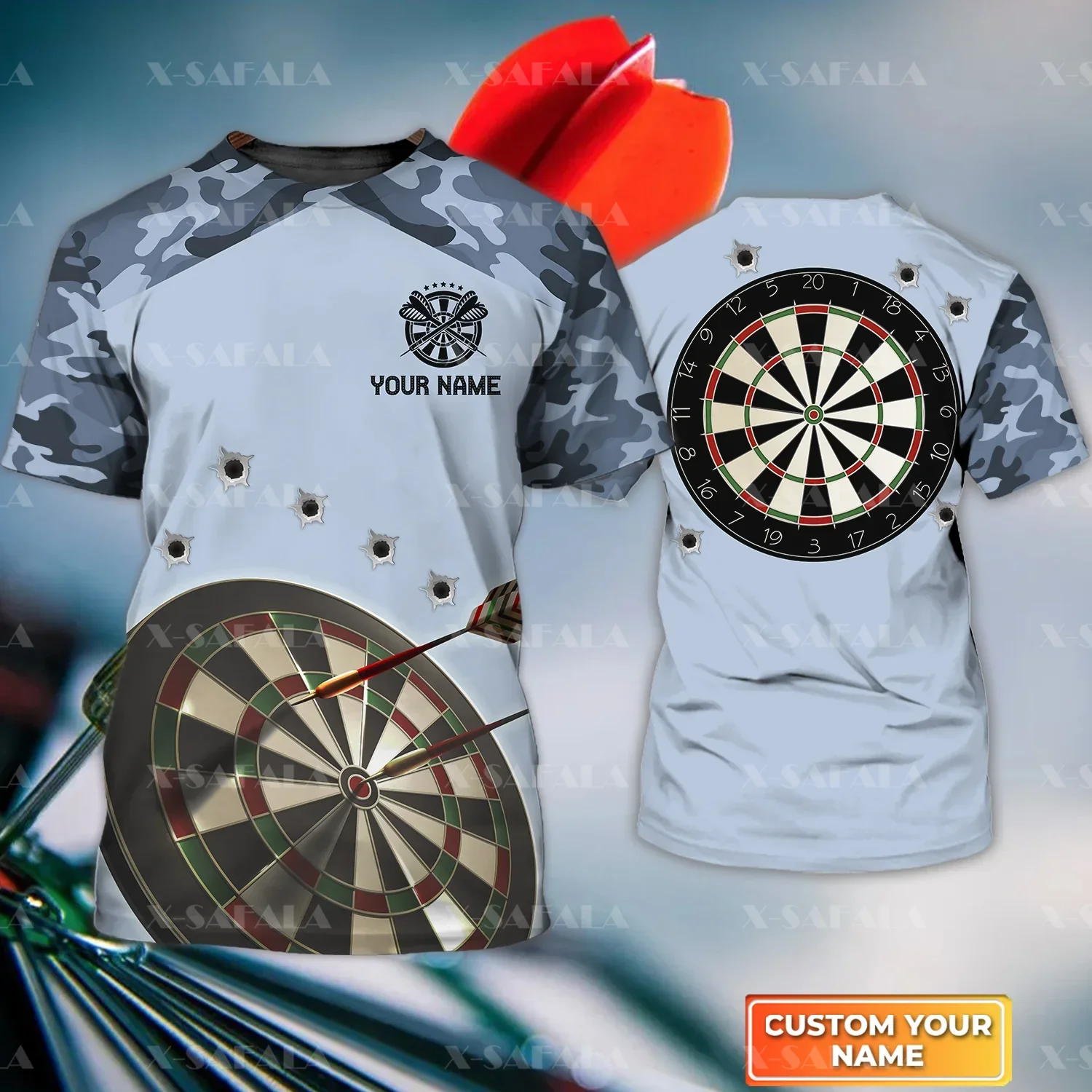 Dart Game Shirt Dart Fire Player Darts Player Gift 3D Printed High Quality Milk Fiber T-shirt Round Neck Men Female Casual Tops3