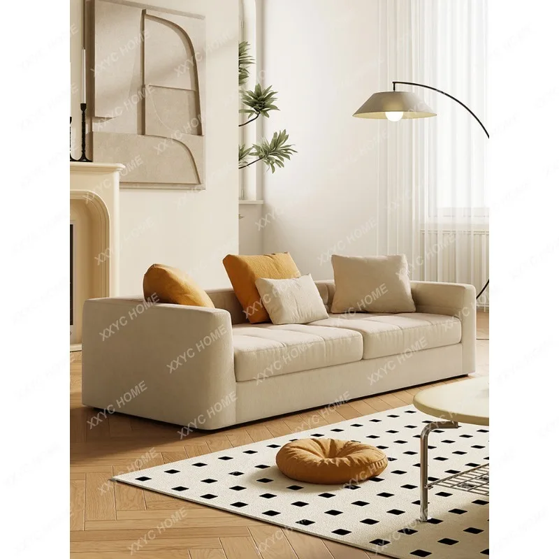 DBFCustomizable small living room detachable and washable pure sponge vacuum compression all-in-one straight row fabric sofa