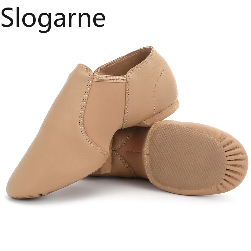 New Artificial Leather Jazz Shoes Women Soft Indoor Yoga Sports Shoes Ladies Low Heels Belly Ballet Dance Shoes Stage Show Wear