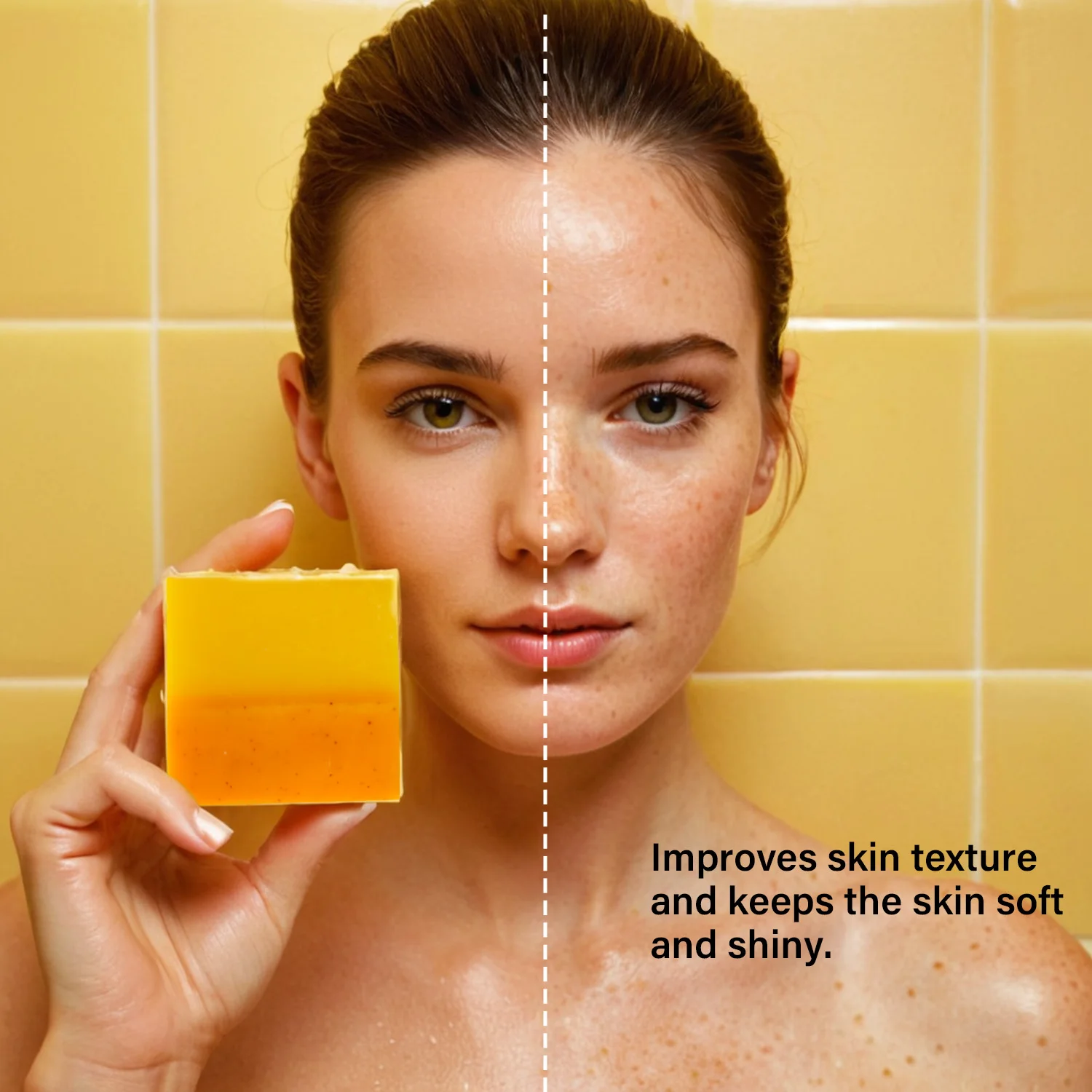 Turmeric Honey Soap Bar Lightens Spots and Evens Out Skin Tone Acne Treatment Soaps Skin Moisturizing and Nourishing Face Bars