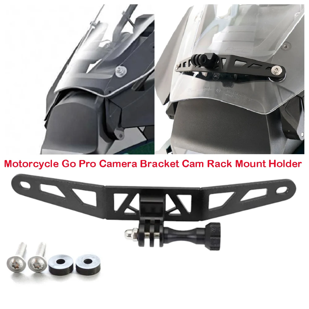 

Fits for BMW GS R1300 ADV R1300GS Adventure 2023-2026 Motorcycle Front Windshield Go Pro Camera Bracket Cam Rack Mount Holder