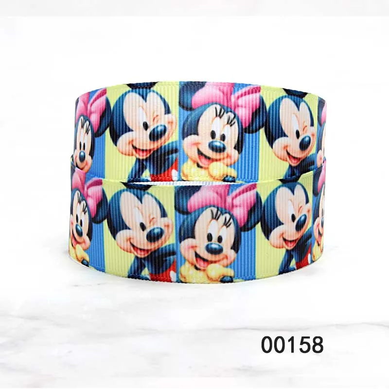 5Yards Mickey Minnie Mouse Printed Disney Ribbon for Hairbows DIY Craft Materials