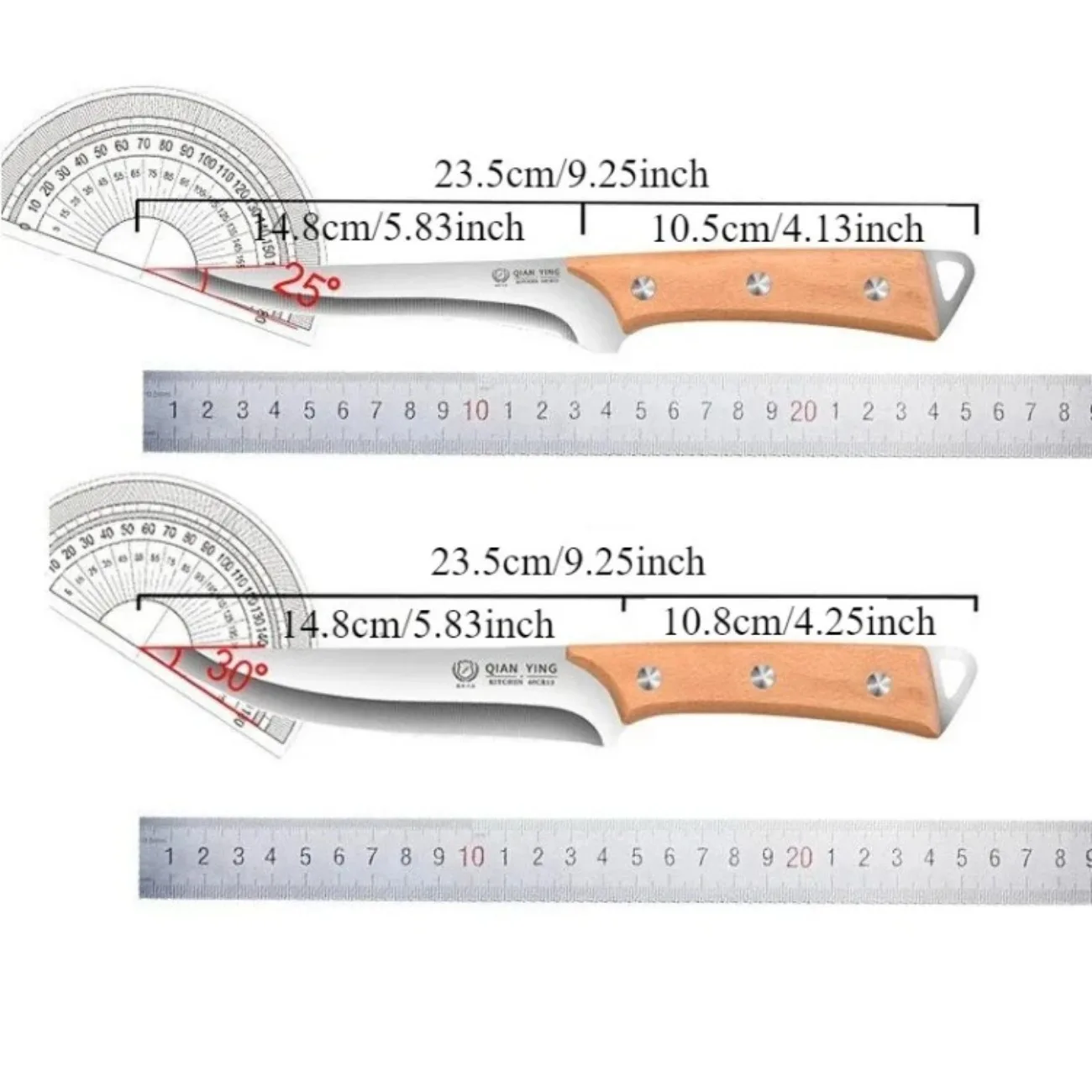 High-end 2-Piece Boning Knife Set with Leather Sheaths – High Hardness Stainless Steel Butcher Knife for Sheep Beef Meat view 6