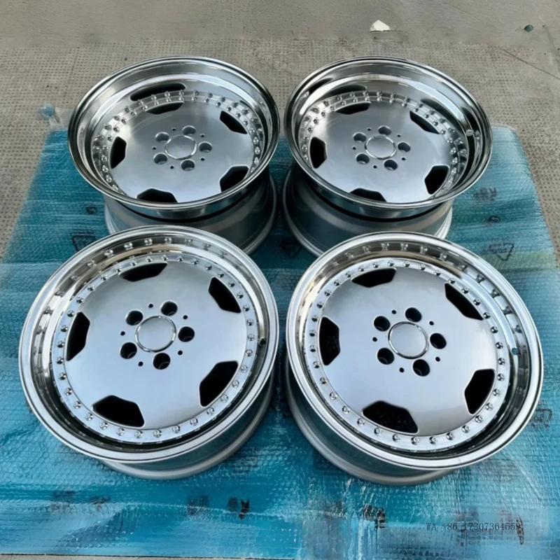 3 Piece Forged 5X112 Wheel 17 18 19 Inch Rims Alloy Deep Dish Car Wheel for Mercedes Benz E Class E60 E55 E53 C63 C43 CLA35