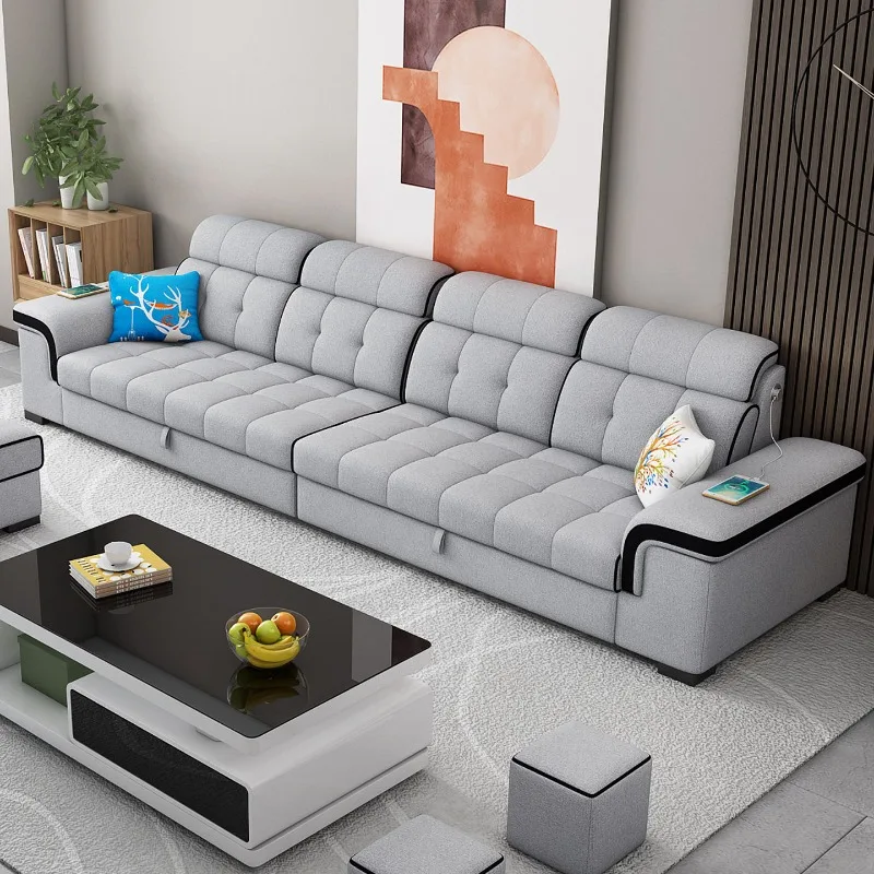 أريكة خشبية حديثة قابلة للطي مصممة للعائلة أريكة نوم مريحة إسكندنافية Articulos Para El Hogar أثاث منزلي