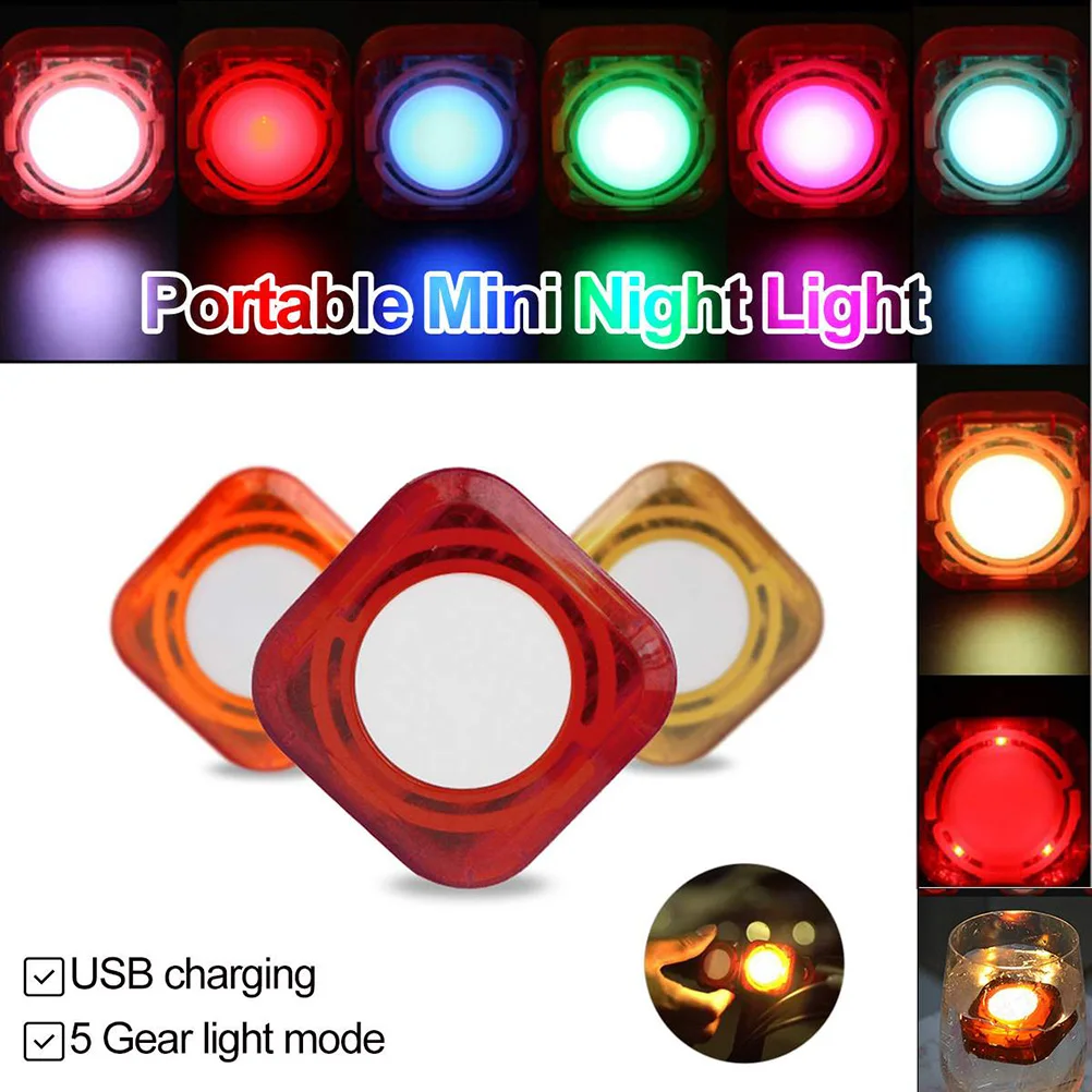 

1pc Color Changing Touch Night Lamp LED Light Silicone Patting Desk Bed Energy Saving Fashion Chic Holiday Atmosphere Gift