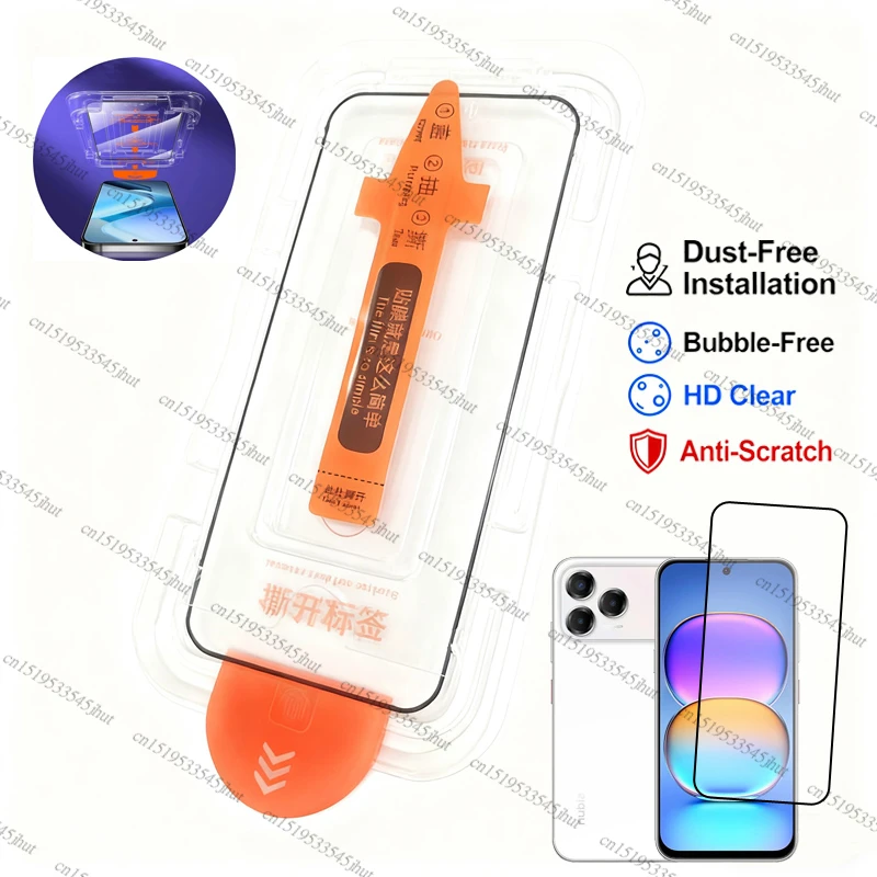 Vidro temperado para ZTE Nubia V80 Pro, protetor de tela sem poeira para ZTE Nubia V80 Pro