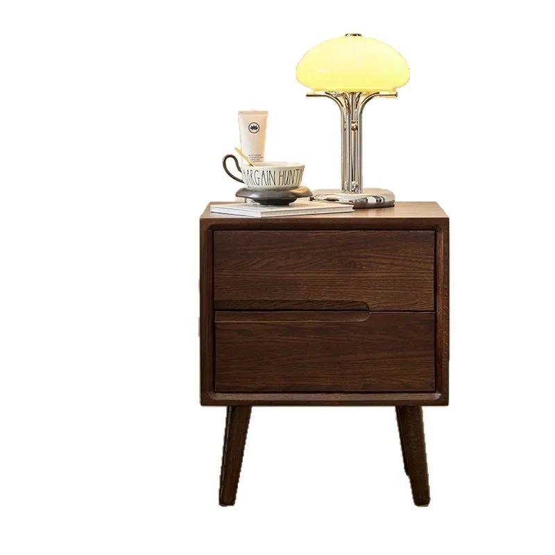 Walnut double pumping locker, bedside table, head table, all solid wood retro style