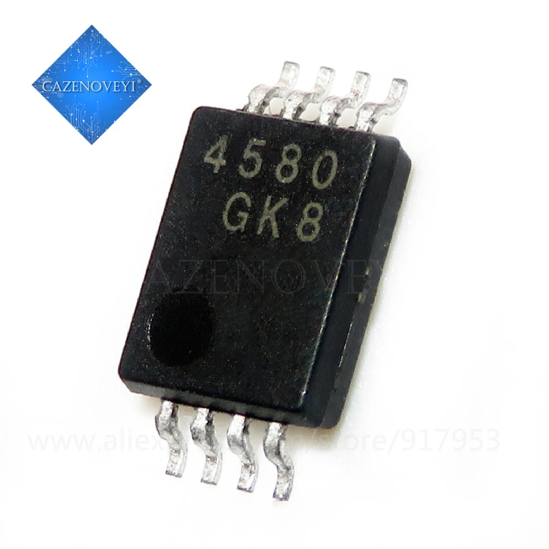 5pcs/lot NJM4580V-TE2 NJM4580V NJM4580 4580 MSOP-8 In Stock