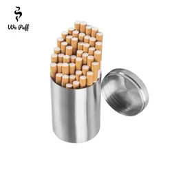 WE PUFF Newest Large Capacity 50Pcs Cigarettes Jar Stainless Steel Cigarrate Case for Storage Tobacco Box Smoking Accessories