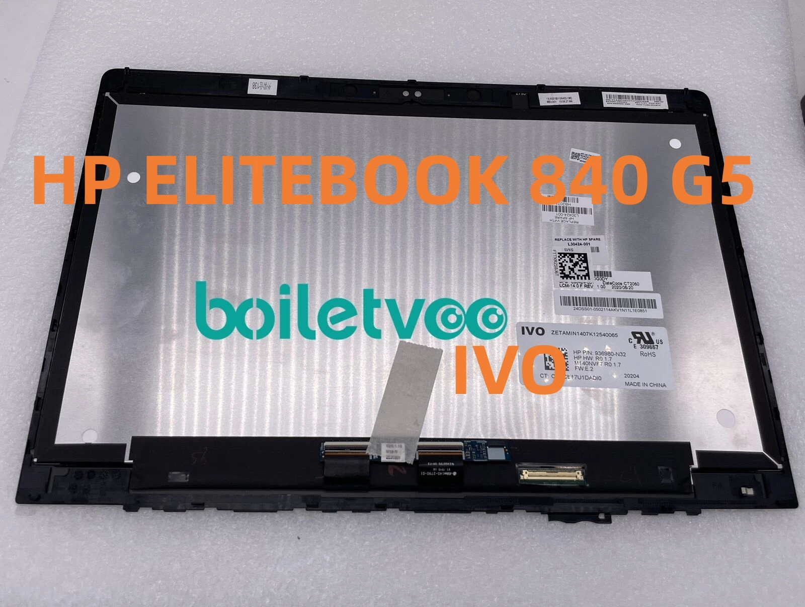 สำหรับ HP ELITEBOOK 840 G5จอแสดงผล LCD แบบสัมผัสหน้าจอ Digitizer 14 "FHD 1920*1080 IPS EDP 30 40 Pin เปลี่ยน