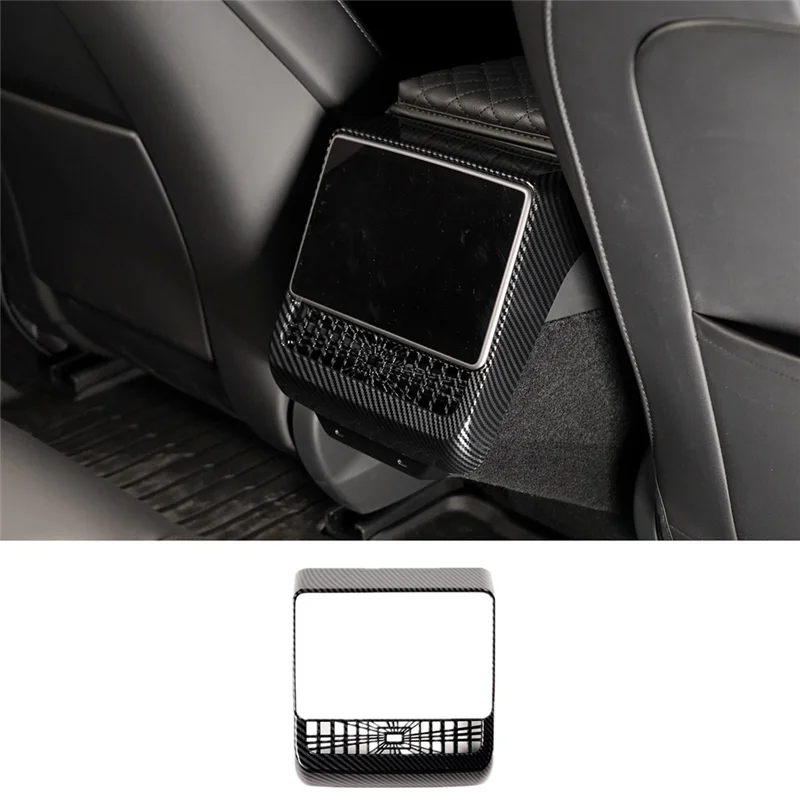 غطاء منفذ الهواء الخلفي بقوة نمط منقوش غطاء فتحة التهوية الخلفية نموذج 3 + ملحقات لطراز تسلا 3 هايلاند 2024