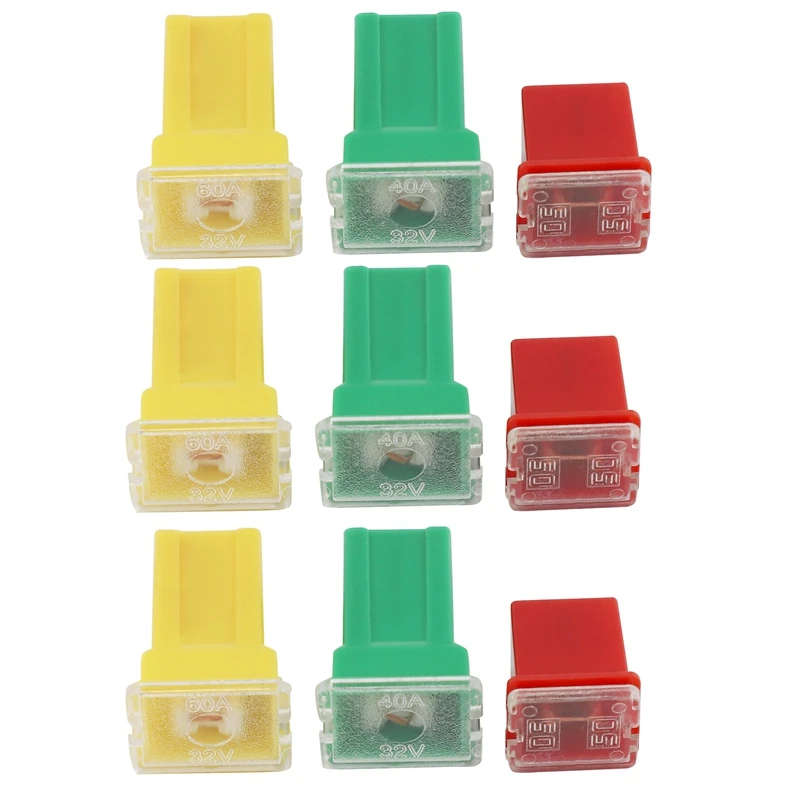 30 Pc Car Fuse FMX Female Maxi Fuse Assortment LOW And TALL/STD Shaped Assortment Fuse 20A 30A 40A 50A 60A