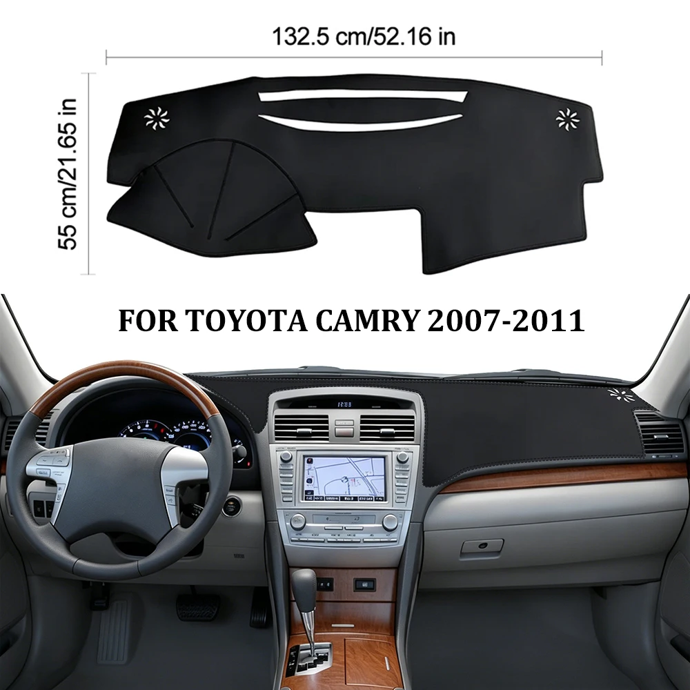 

For Toyota Camry XV40 2007-2011 Car Inner Accessories Dashboard Cover Mat Sun Shade Reflect Light non-slip Pad Instrument Pan