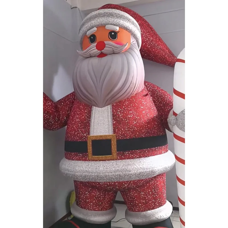 

Надувной Санта-Клаус с воздуходувкой, рекламный реквизит для торгового центра на открытом воздухе и квадратных занятий во время Рождества.