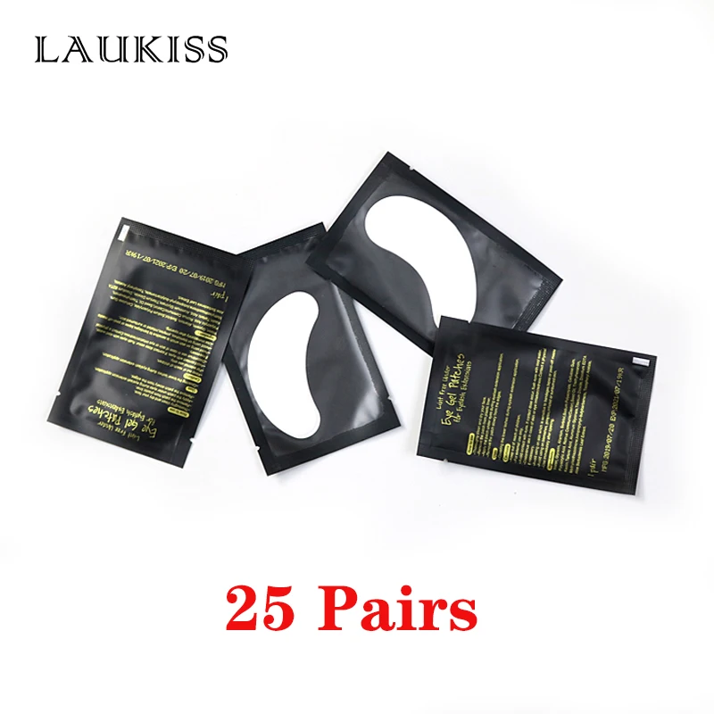 25/50/100 Paar Eye Patches Onder Wimper Pads Voor Building Papier Patches Roze Lint Gratis Stickers voor Valse Wimpers LAUKISS