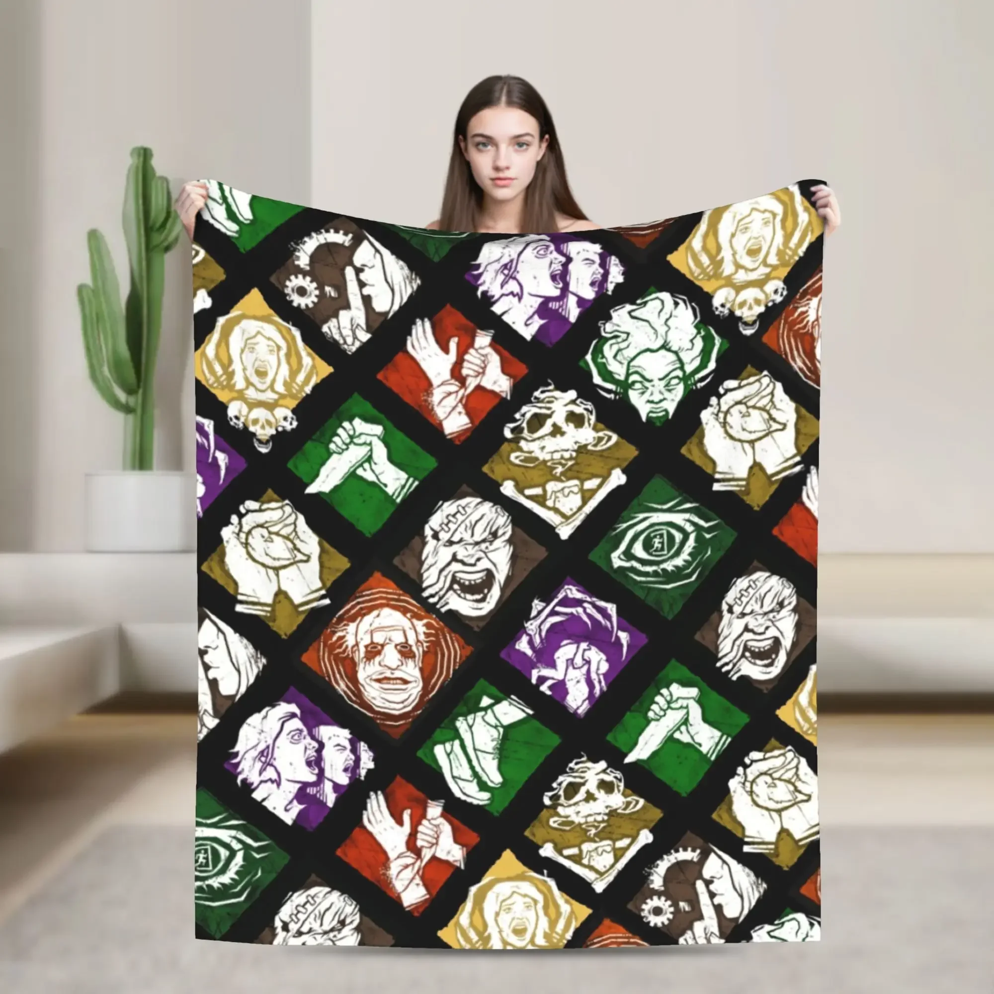 

Фланелевое одеяло DBD Perks Dead by Daylight Horror Survival Game, очень мягкое, для дома, дивана, кровати