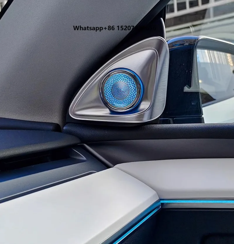 Upgrade LED 4D Rotary Horn Tweeter Front Speaker Ambient Light for 3/Y Interior Lighting 64 Colors