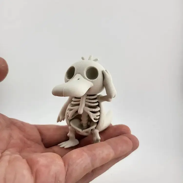 

Psyduck Skeleton Model, 3D Printed Pokemon Bone Collectible, Cute Fan Art Desk Decor & Gift for Anime Fans