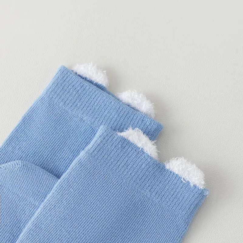 5 Pairs Children's Combed Cotton Socks with Fingers Baby Girls Boys Funny Cartoon Cute Bunny Sock Sweat-absorbing Warm Toe Socks